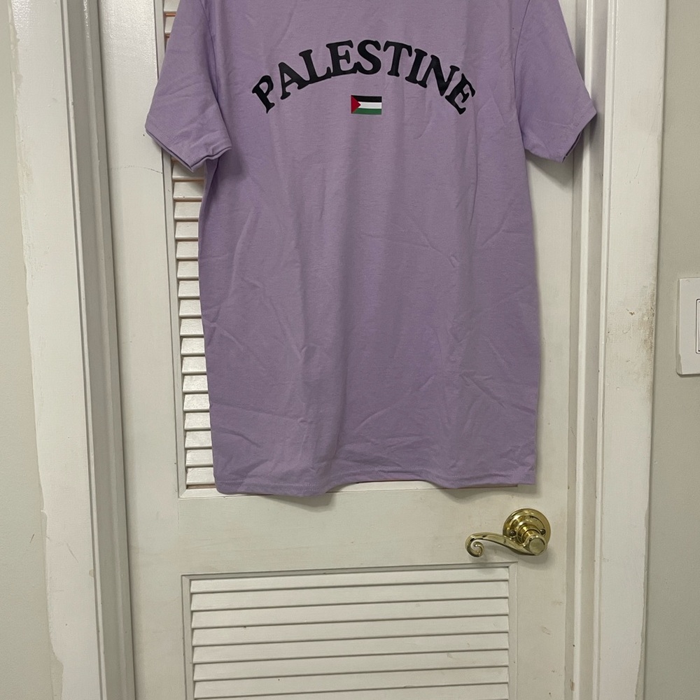 Palestine Graphic Tee - Lavender Short Sleeve Shirt